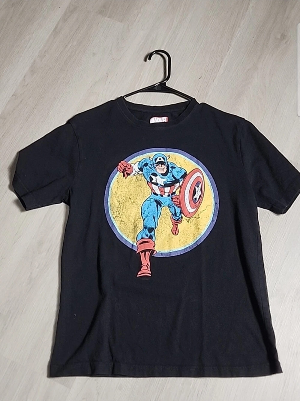 Marvel Black Captain America Graphic Tee